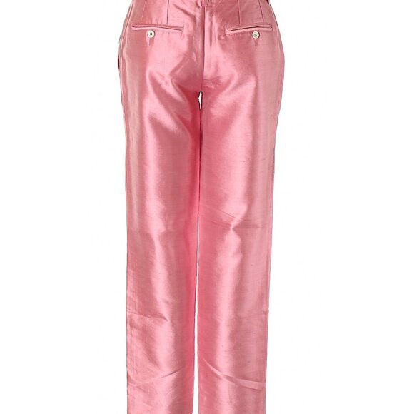 Dolce & Gabbana Pink Silk Trousers Size 4 / 40 (IT) - Picture 2 of 2